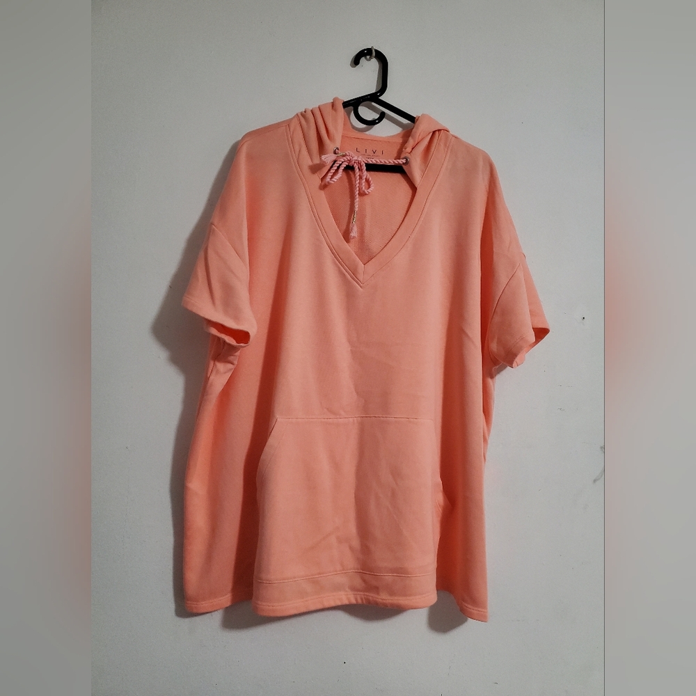 Active Women's Hooded Top Size 26/28 Color Coral Pink